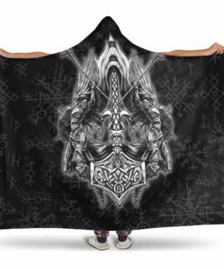 Personalized Viking Hooded Blanket Fleece Blankets