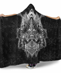 Personalized Viking Hooded Blanket Fleece Blankets