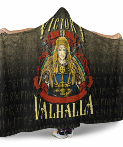 Personalized Viking Victory or Valhalla Hooded Blanket