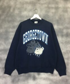 Rare Vintage 90s Georgetown Hoyas Football Team Mens NCAA Division Georgetown University Crewneck Sweatshirts