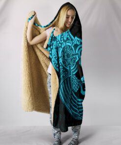 Raven Tattoo Viking Hooded Blanket