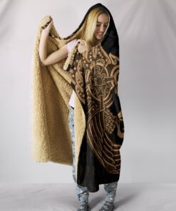 Raven Tattoo Viking Hooded Blanket