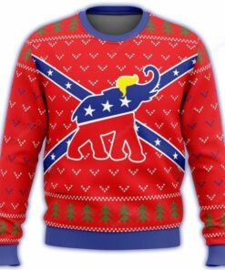 Republican Flag Elephant Trump Ugly Christmas Sweater, All Over Print Sweatshirt, Ugly Sweater, Christmas Sweaters, Hoodie, Sweater