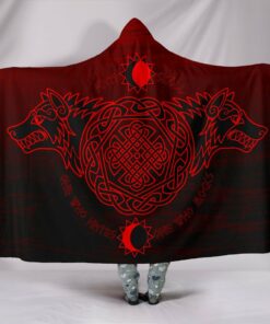 Skoll and Hati Viking Style Hooded Blanket