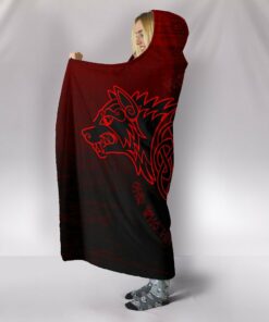 Skoll and Hati Viking Style Hooded Blanket