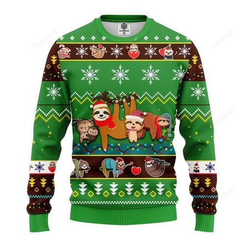 Sloth Cute Noel Ugly Christmas Sweater, All Over Print Sweatshirt, Ugly Sweater, Christmas Sweaters, Hoodie, Sweater