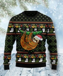 Sloth Light Ugly Christmas Sweater, All Over Print Sweatshirt, Ugly Sweater, Christmas Sweaters, Hoodie, Sweater