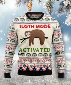 Sloth Mode Activated Ugly Christmas Sweater, Ugly Sweater, Christmas Sweaters, Hoodie, Sweater