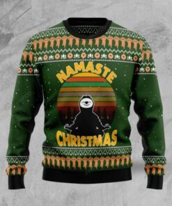 Sloth Namaste Ugly Christmas Sweater, Ugly Sweater, Christmas Sweaters, Hoodie, Sweater