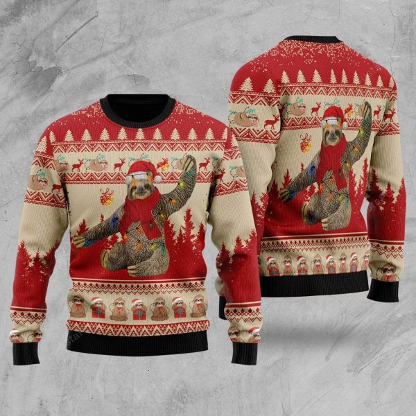 Sloth Ugly Christmas Sweater, All Over Print Sweatshirt, Ugly Sweater, Christmas Sweaters, Hoodie, Sweater