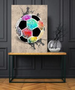 Soccer Ball Art Poster Canvas Wall Art Prints Gift For Football Fans
