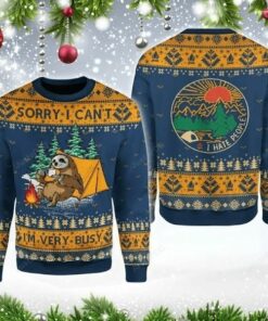 Sorry I Can’T Lazy Sloth Navy Blue Ugly Christmas Sweater, All Over Print Sweatshirt, Ugly Sweater, Christmas Sweaters, Hoodie, Sweater