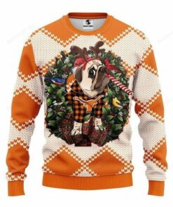 TEXAS LONGHORNS PUG DOG UGLY CHRISTMAS SWEATER, ALL OVER PRINT SWEATSHIRT