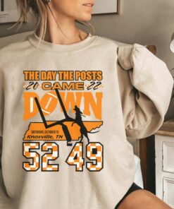 Tennessee Vols Shirt The Day The Posts Came Down 52 49 TN Vols Crewneck Sweatshirt Hoodie Gifts For Fans