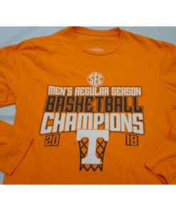 Tennessee Volunteers Sweater Men's Regular Season Basketball 2018 Champs Long Sleeve T Shirt