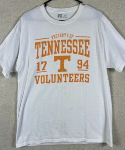 Tennessee Volunteers White T Shirt NCAA Crewneck Sweatshirt Full Size Reprinted