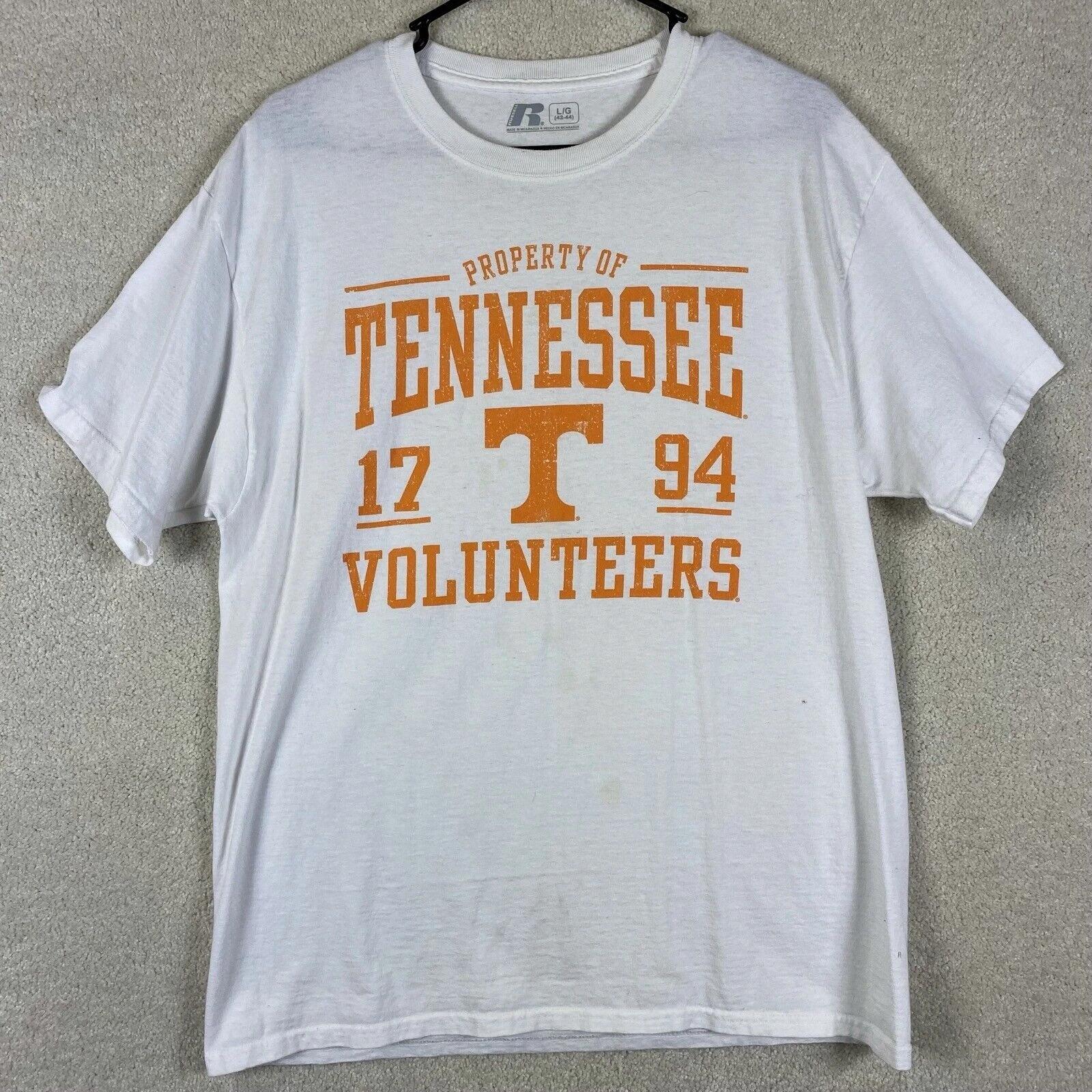 Tennessee Volunteers White T Shirt NCAA Crewneck Sweatshirt Full Size Reprinted