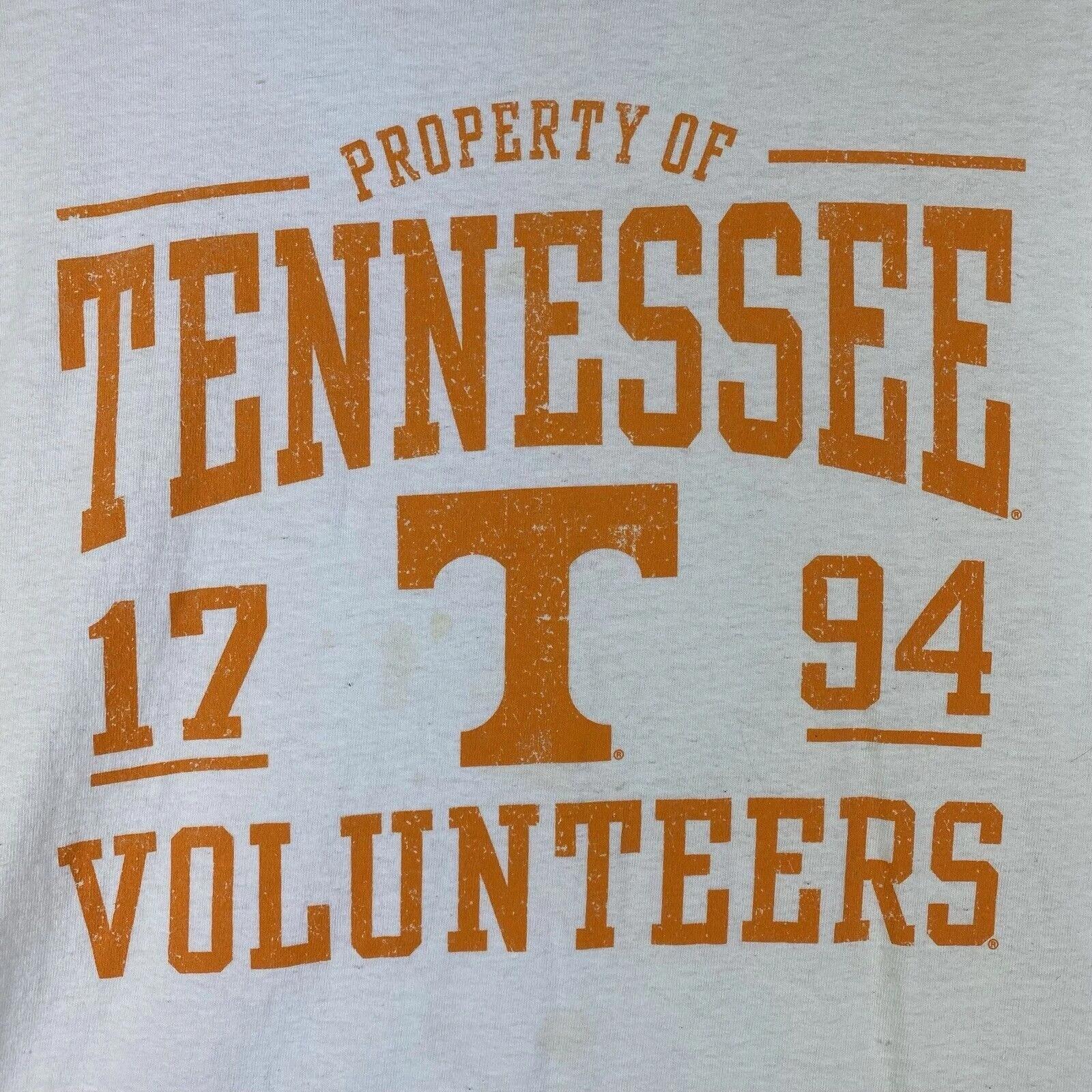 Tennessee Volunteers White T Shirt NCAA Crewneck Sweatshirt Full Size Reprinted