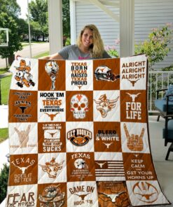 Texas Longhorns Quilt Blanket Gifts For Fans