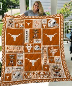 Texas Longhorns T Shirt Quilt Blanket Gift For Fans