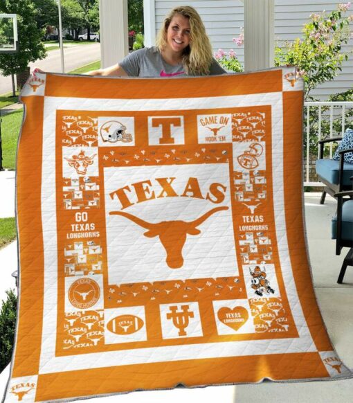 Texas Longhorns Version 3D Customized Quilt Blanket
