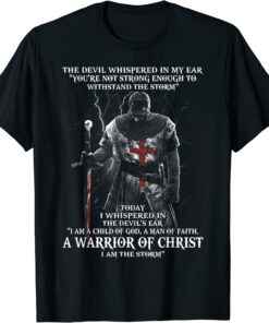 The Devil Saw Me Wih My Head Down- Amen - Crusade A Warrior of christ Tshirt Tee T-Shirt