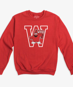The Vintage Varsity Big Red Crewneck Sweatshirt, Gifts for NCAA Fans