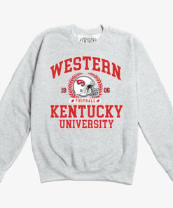 The WKU Arch Football Crewneck Sweatshirt, WKU Sweatshirt Gifts for Fans