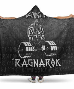 Training For Ragnarok Hooded Blanket