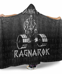 Training For Ragnarok Hooded Blanket