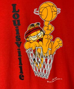 True Vintage 70S Garfield Louisville Cardinals Basketball T-Shirt Jim Davis 1978