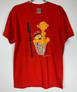 True Vintage 70S Garfield Louisville Cardinals Basketball T-Shirt Jim Davis 1978