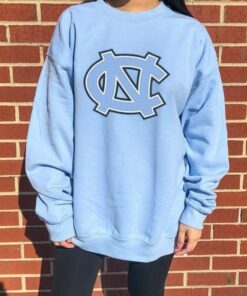 UNC Logo Sweatshirt, Carolina College Sweatshirt, Vintage Carolina Shirt, Carolina Fan Crewneck, Distressed Carolina Sweatshirt, Hoodies