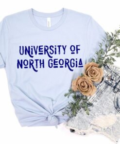 UNC Shirt, University Tshirt Distressed Font Customizable Cute College Tee Shirt North Georgia