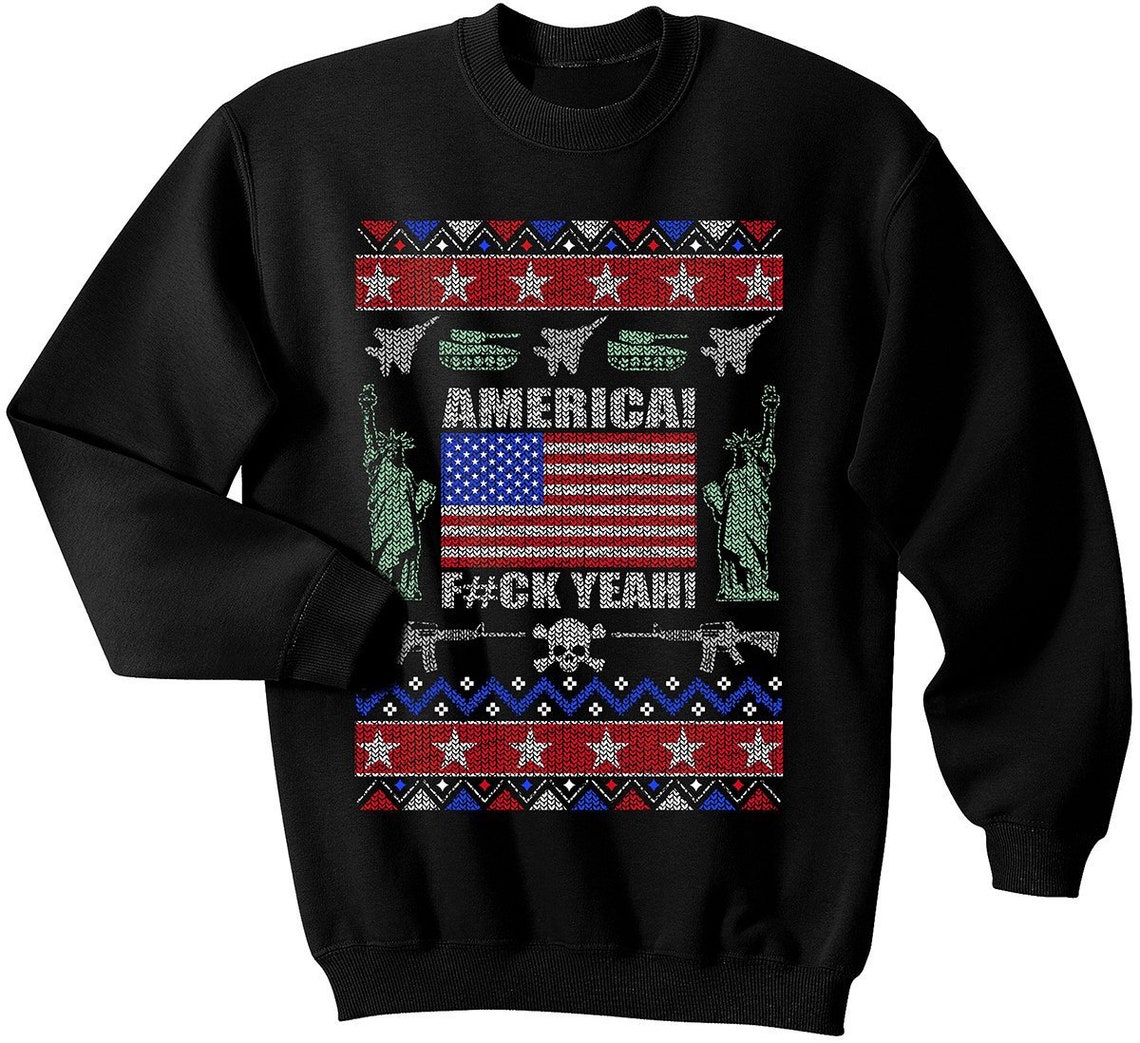USA Ugly Christmas Sweater, America pride, American, Patriotic, Marines, Army
