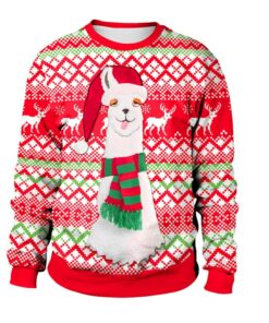 Ugly Christmas Sweater for Gift Funny Pullover Thin Sweater Womens Mens Jerseys Tops Autumn Winter Clothing Xmas Lady