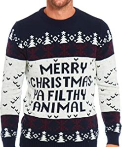Unisex Men‘s Ugly Christmas Sweater Novelty Santa Pullover for Party Fun