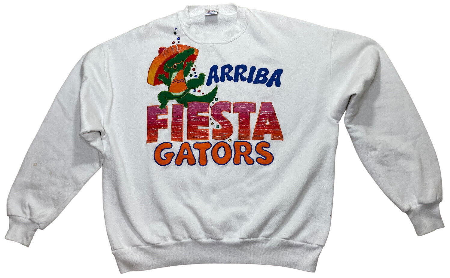 University Of Florida Men’s Full Size Sweatshirt Vintage 1980’s Gators Crewneck Fiesta.
