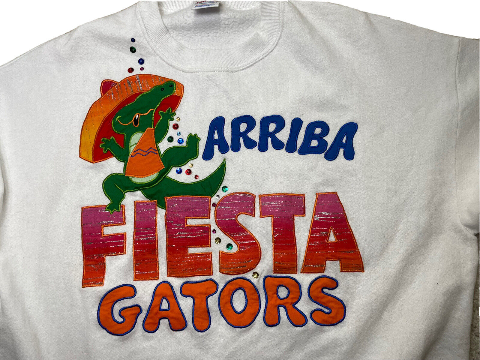 University Of Florida Men’s Full Size Sweatshirt Vintage 1980’s Gators Crewneck Fiesta.