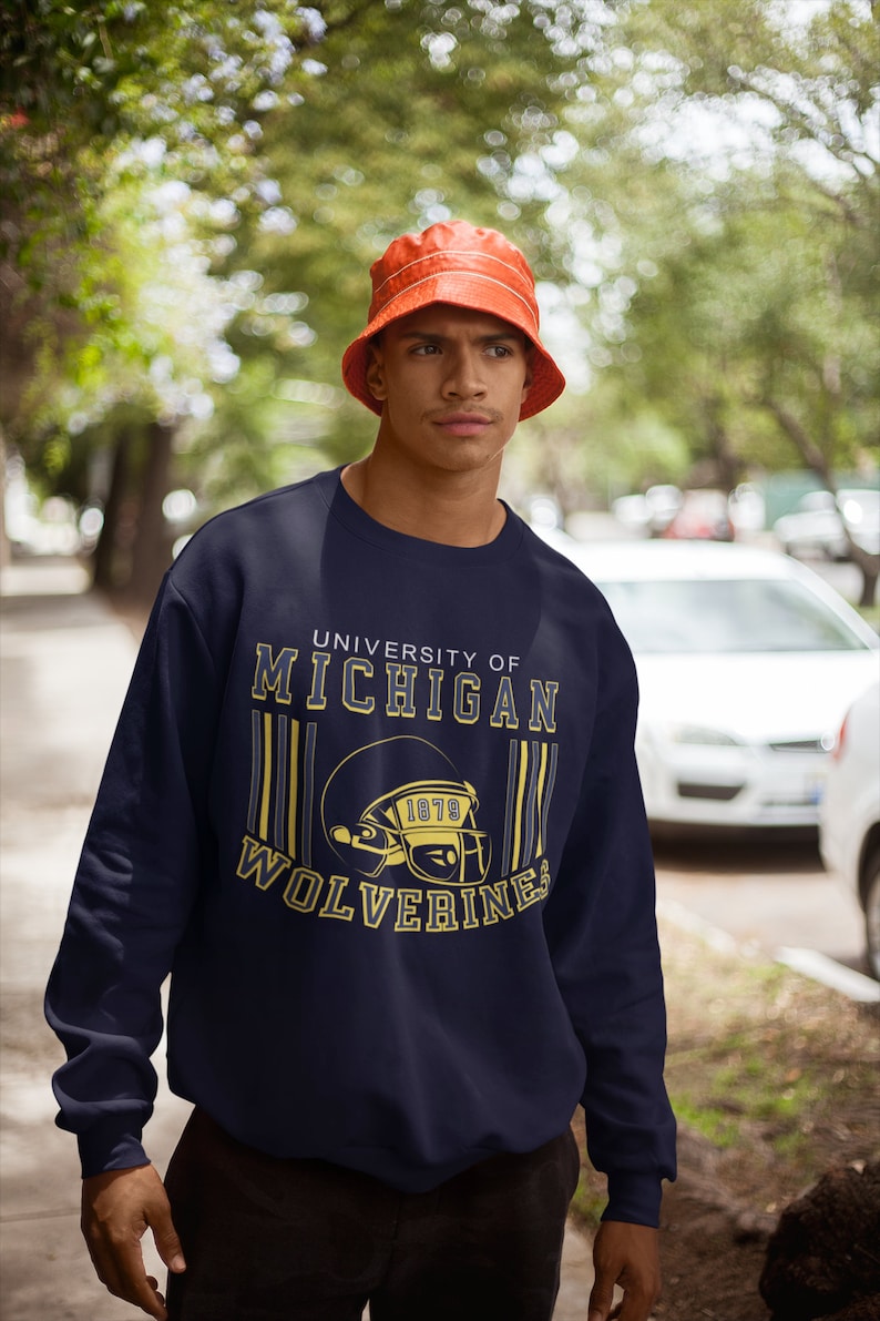 University Of Michigan Sweatshirt, Michigan State Sweatshirt, Michigan Wolwerines Hoodie