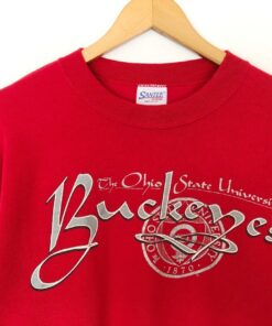 University Ohio State Buckeyes Spellout Pullover Jumper Sweatshirt Vintage 90s