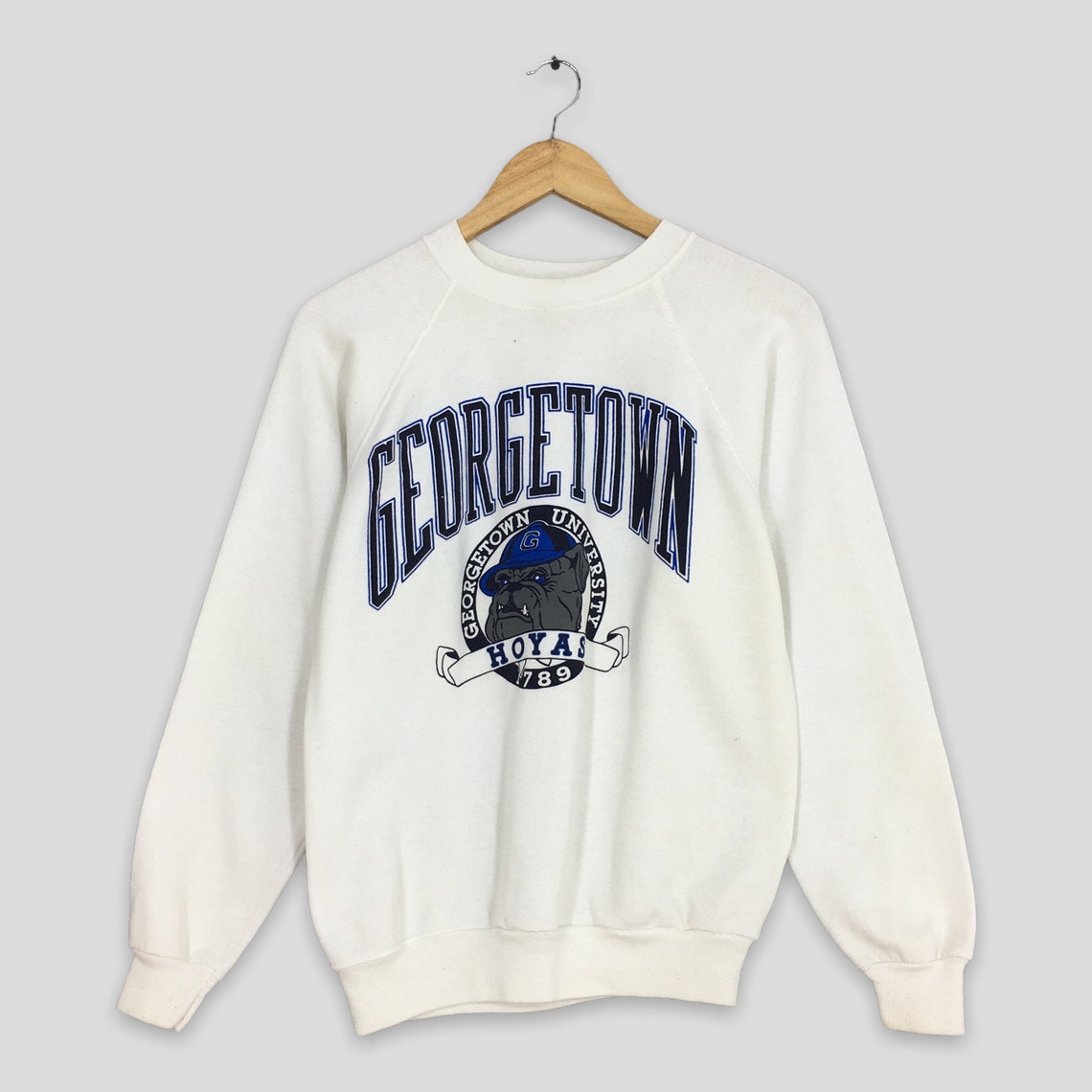 University Printed Crewneck Georgetown Hoyas Ncaa Sweater