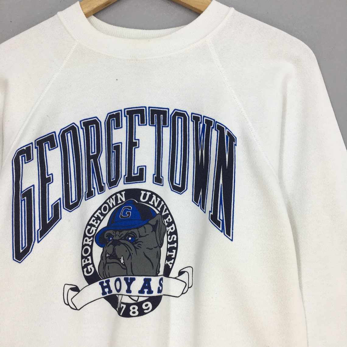 University Printed Crewneck Georgetown Hoyas Ncaa Sweater