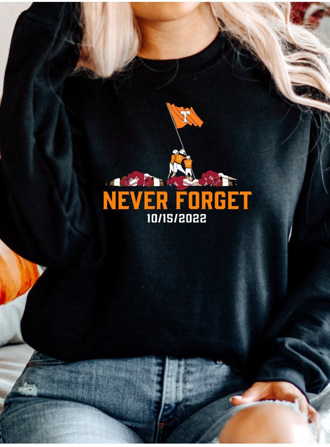 University of Tennessee Vols Crewneck Sweater TN Football Shirt