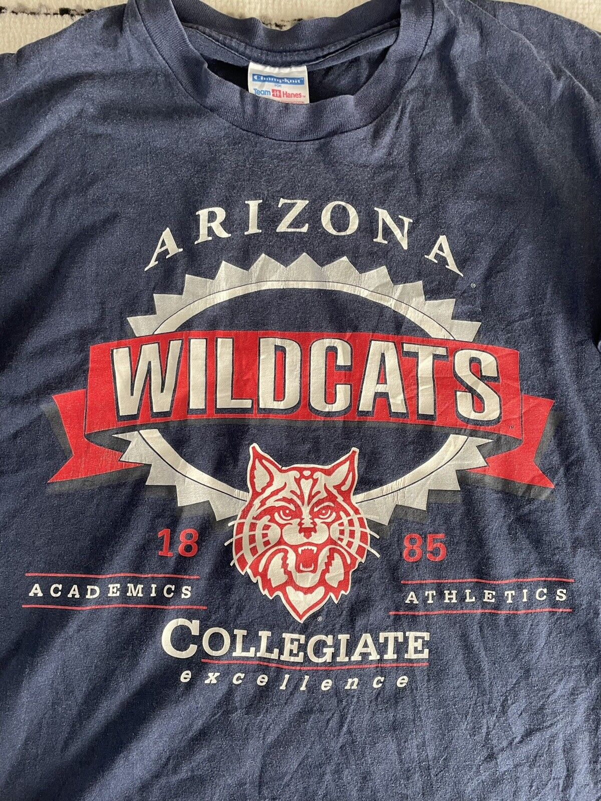 VTG 90s Hanes Arizona Wildcats University College Sports Single Stitch Tshirt