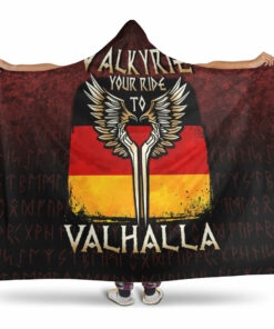 Valkyrie Your Ride to Valhalla Germany Hooded Blanket