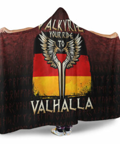 Valkyrie Your Ride to Valhalla Germany Hooded Blanket