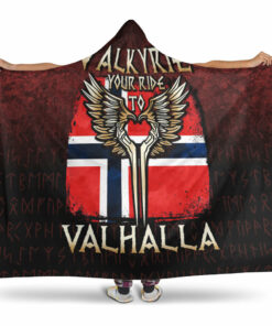 Valkyrie Your Ride to Valhalla Norway Hooded Blanket