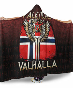 Valkyrie Your Ride to Valhalla Norway Hooded Blanket