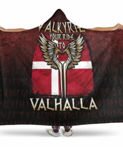 Valkyrie Your Ride to Valhallaustria Hooded Blanket